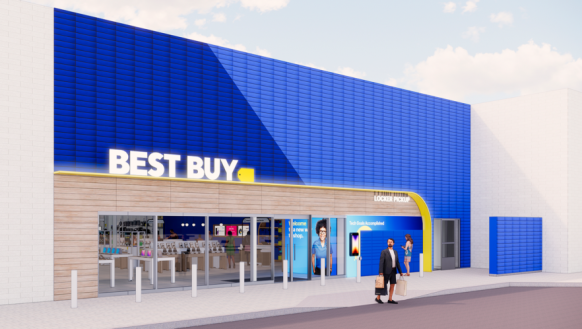 a front view of Best Buy stores